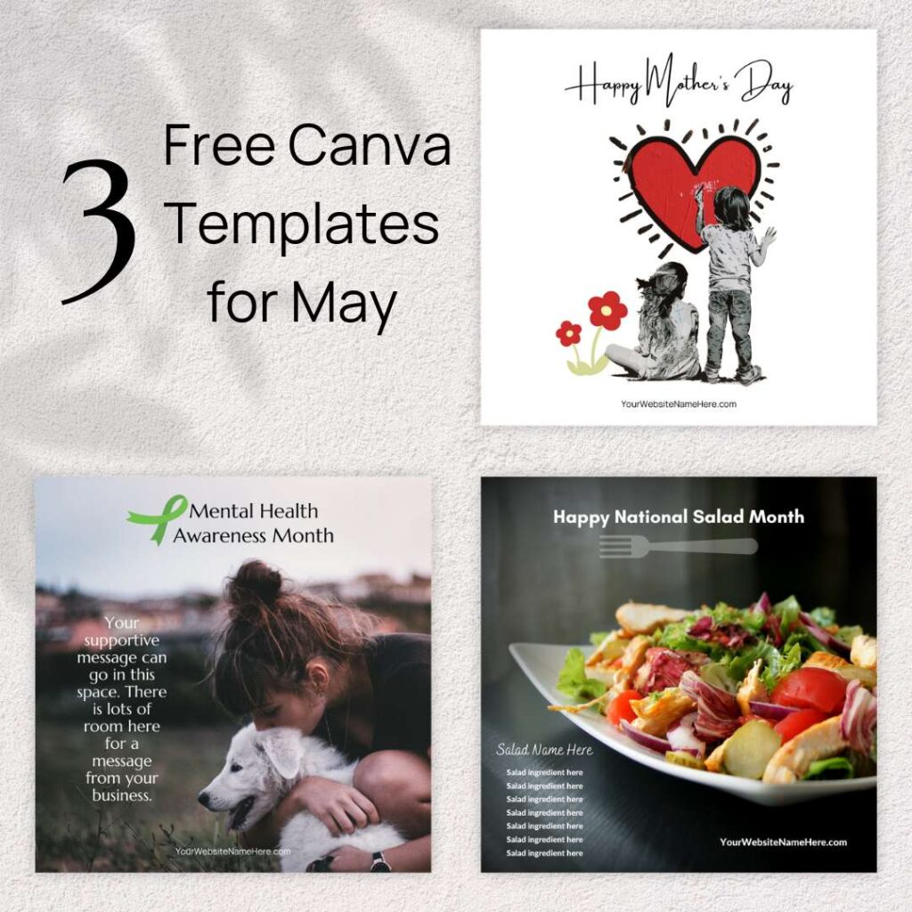 Picture of Canva templates for using in ideas for social media marketing